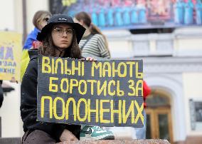 Dont Stay Silent! Captivity Kills rally in Kyiv